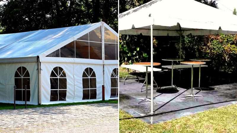 types of party tents to rent for a Miami event